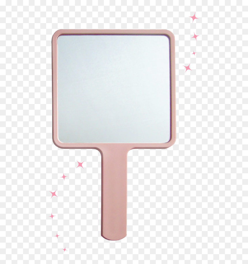Mirror Mirror Square Hand Held - Ping Pong, HD Png Download - hand mirror png
