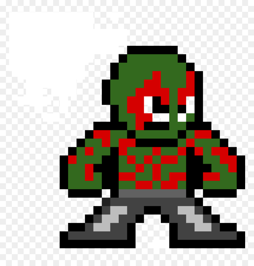 Dibujos Pixel De Deadpool , Png Download - Pixel Spider Man Ps4, Transparent Png - drax png