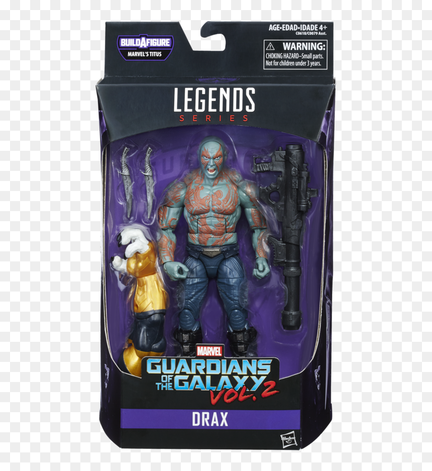 Drax Marvel Legends Titus, HD Png Download - drax png