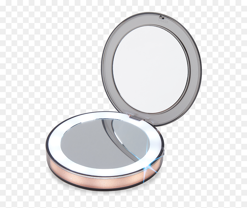 E - Led Mini Portable Makeup Mirror, HD Png Download - hand mirror png