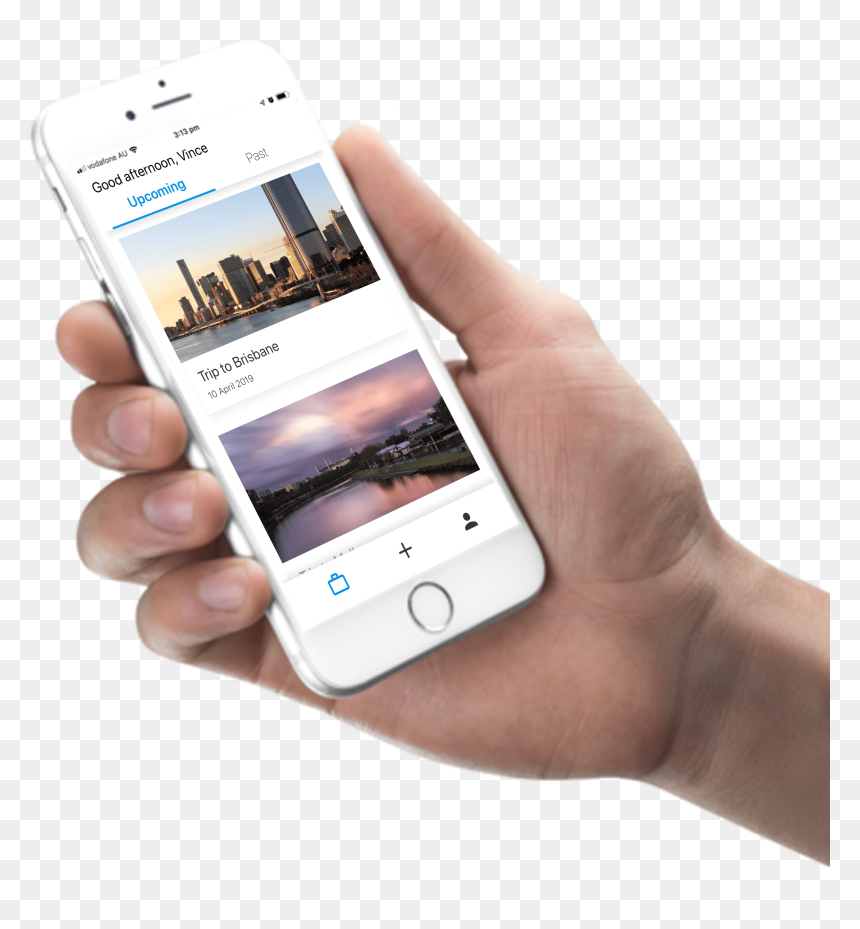 Iphone, HD Png Download - hand holding iphone png