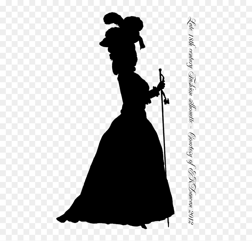 Transparent Fashion Model Silhouette Png - 18th Century Fashion Silhouette, Png Download - model silhouette png
