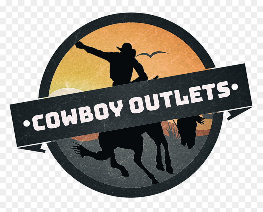 Cowboy Outlets Logo - Silhouette, HD Png Download - cowboy silhouette png
