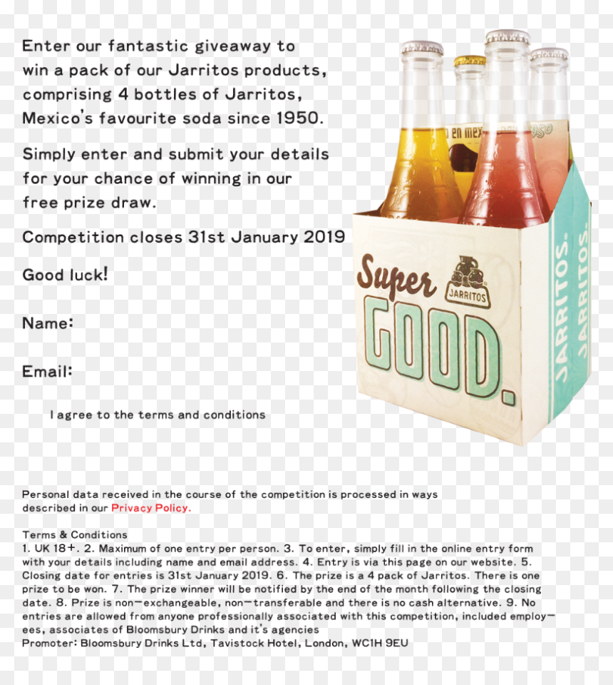 Glass Bottle, HD Png Download - jarritos png