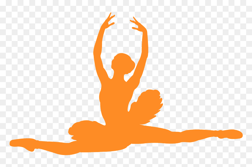 Ballerina Silhouette Grand Jete, HD Png Download - ballerina silhouette png