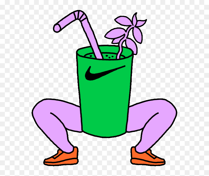 Just Do It Smoothie Sticker By Nike Training Club Live - Nike Illustration Stickers Ad, HD Png Download - just do it png