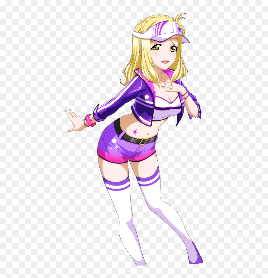 Love Live Aqours Cheerleader Mari , Png Download - Love Live Mari Hair, Transparent Png - cheerleader png
