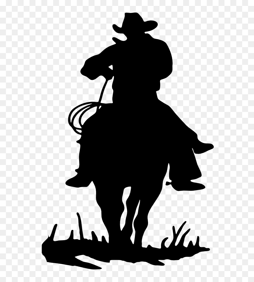 Publicat De Eu Ciresica La - Cowboy Silhouette, HD Png Download - cowboy silhouette png