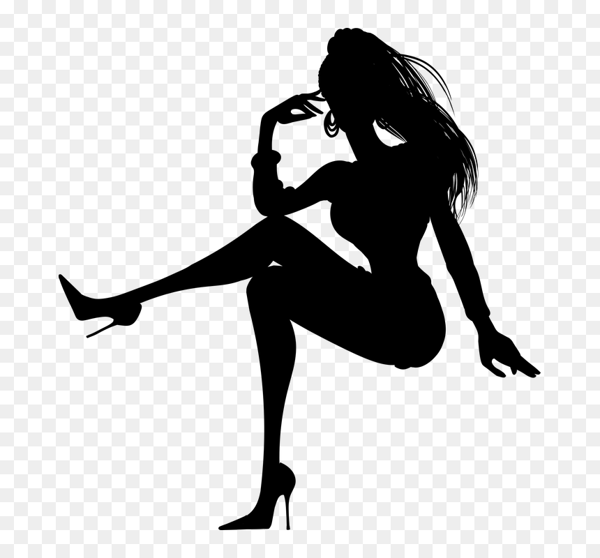 Thumb Image - Transparent Woman Sitting Silhouette, HD Png Download - model silhouette png
