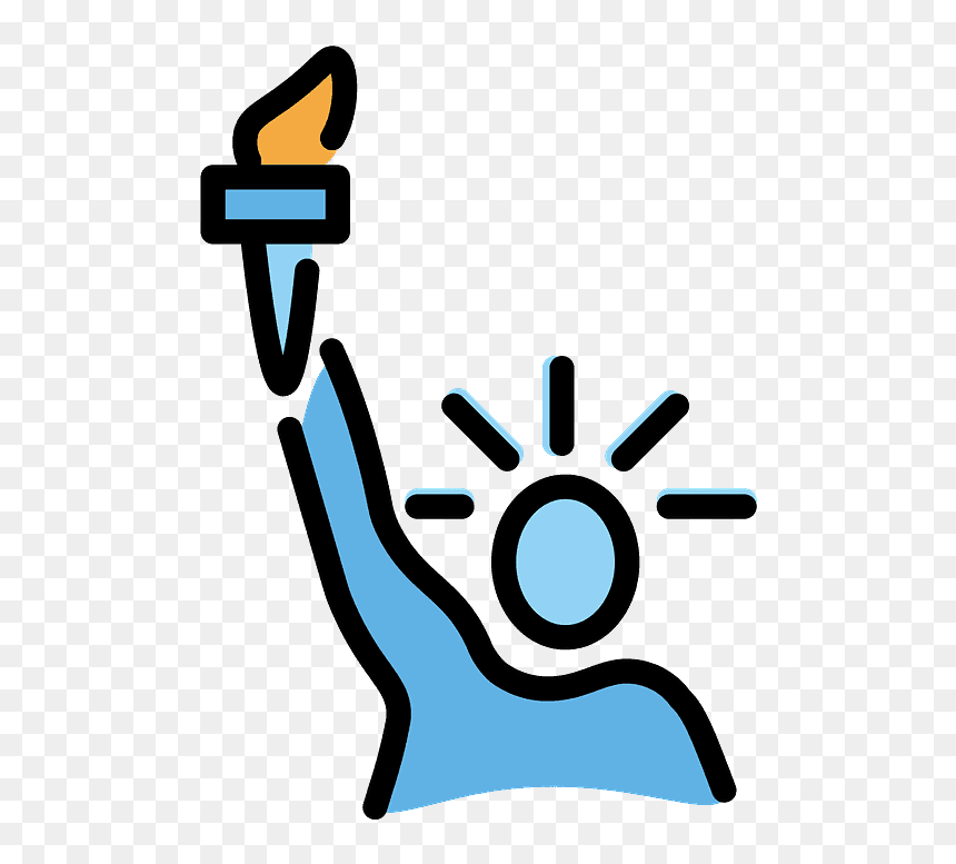 Statue Of Liberty Emoji Clipart, HD Png Download - statue of liberty silhouette png