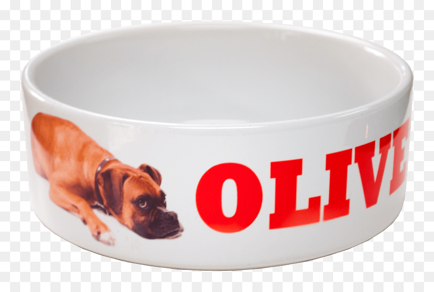 Ceramic Sublimation Pet Bowl Small 5″ Wide - Tired Dog, HD Png Download - dog bowl png