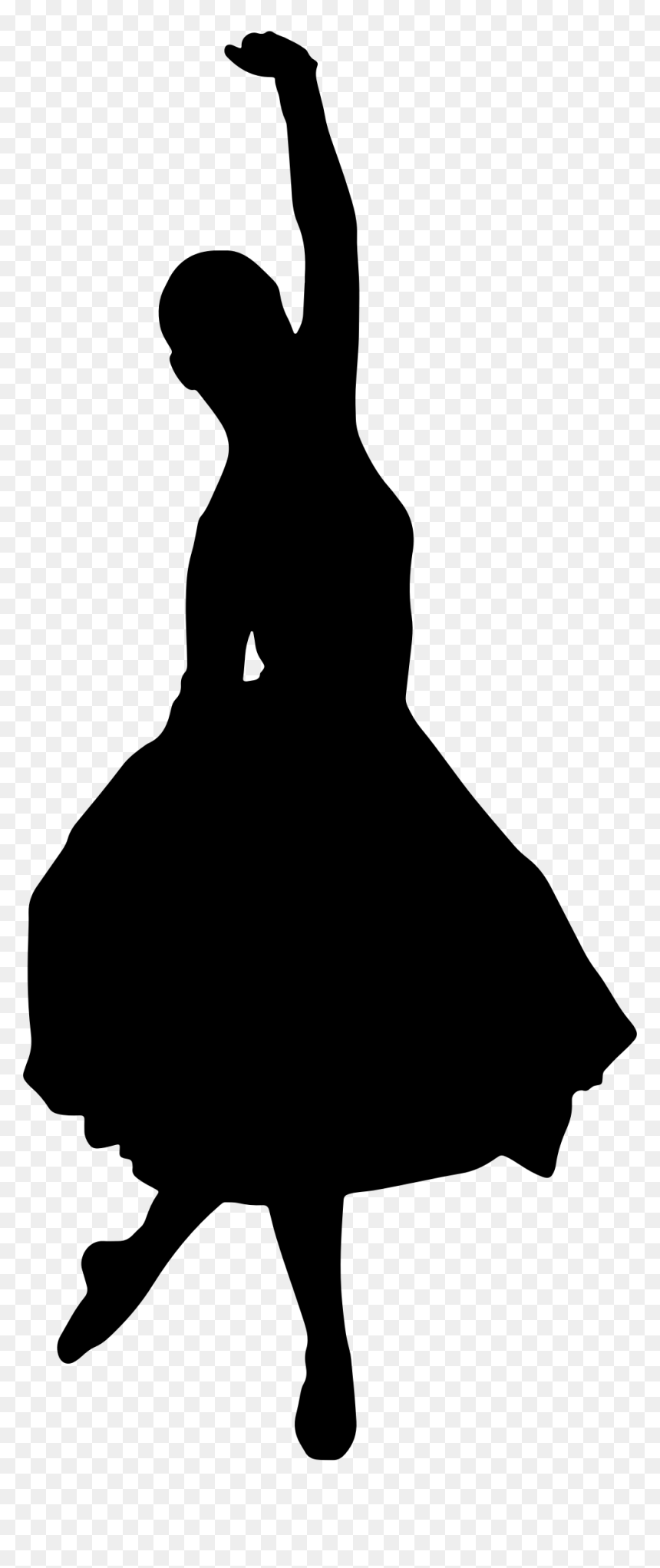 Elegant Ballerina Silhouette 2 Clip Arts - Silhouette Of Ballroom Dancers, HD Png Download - ballerina silhouette png
