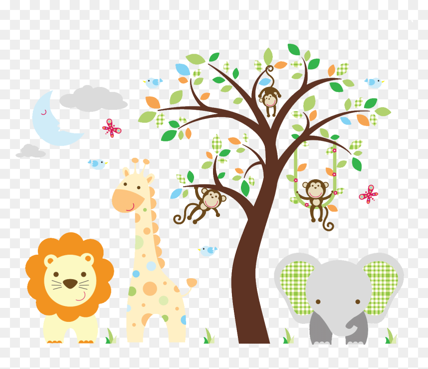 Stickers Jungle, HD Png Download - jungle tree png