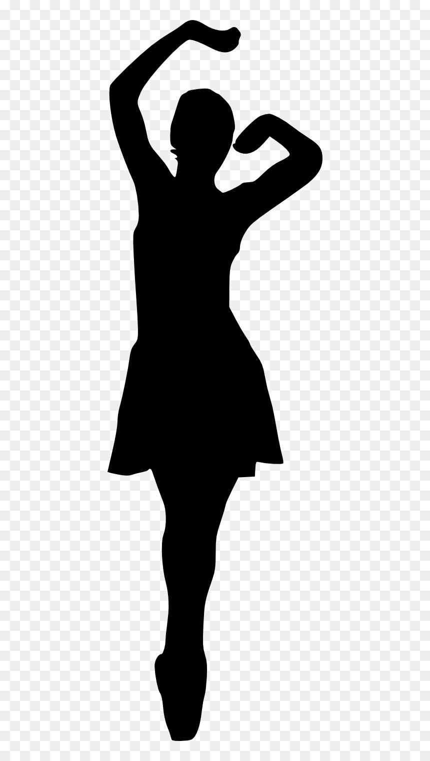 Silhouette, HD Png Download - ballerina silhouette png