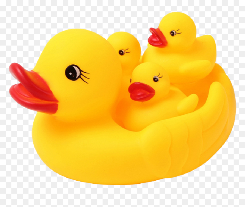 Classic Rubber Duck Family Larger Photo - Toys Duck, HD Png Download - rubber chicken png