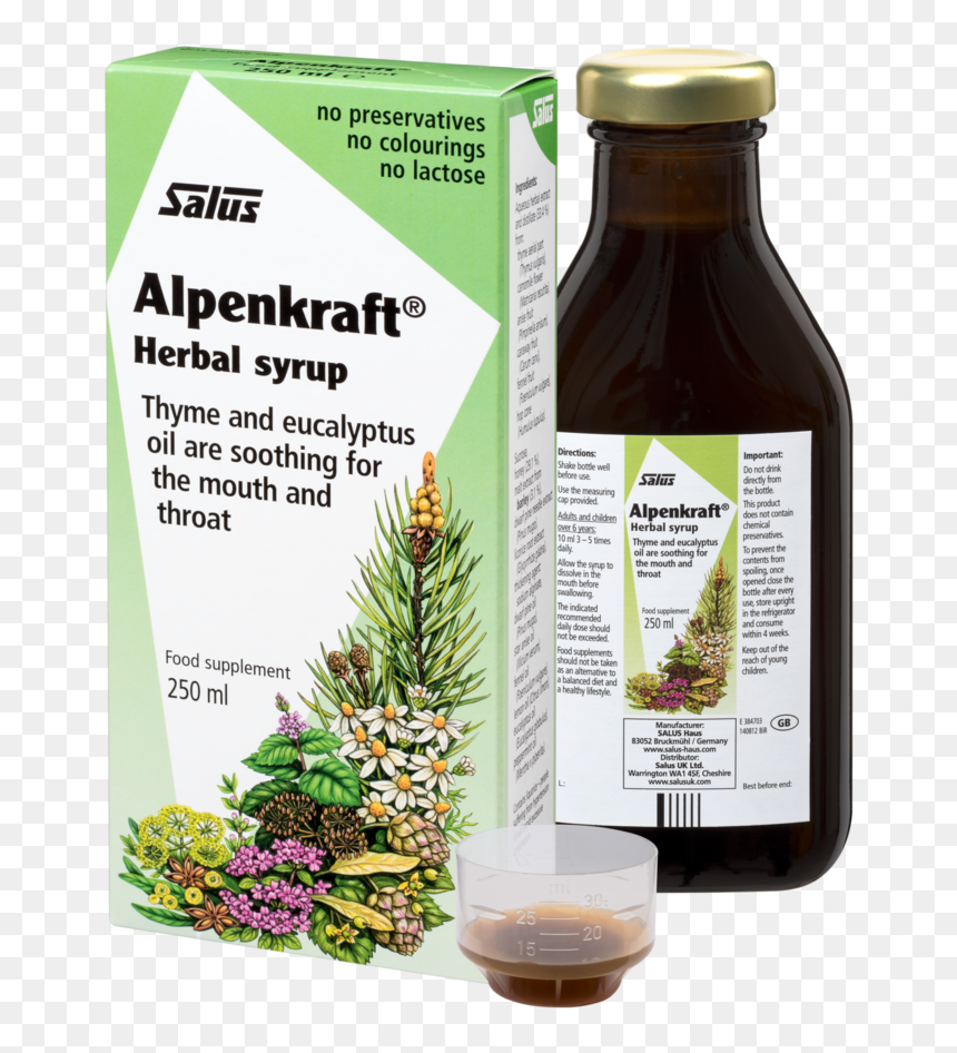 Salus Alpenkraft Herbal Cough Syrup , Png Download - Alpenkraft, Transparent Png - syrup png