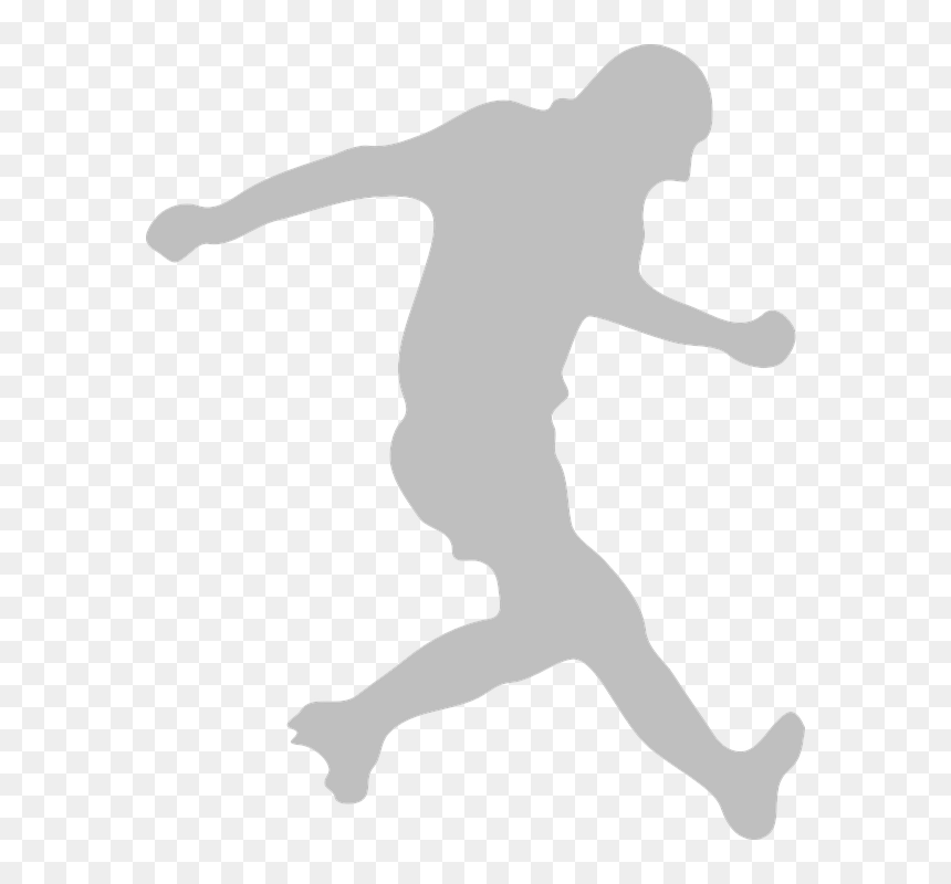Soccer Player Silhouette, HD Png Download - football player silhouette png