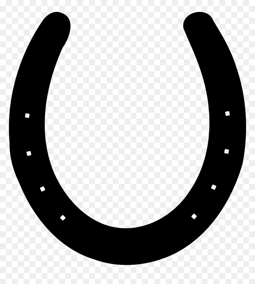 Horseshoe Silhouette Clip Art - Clip Art Horseshoe, HD Png Download - cowboy silhouette png