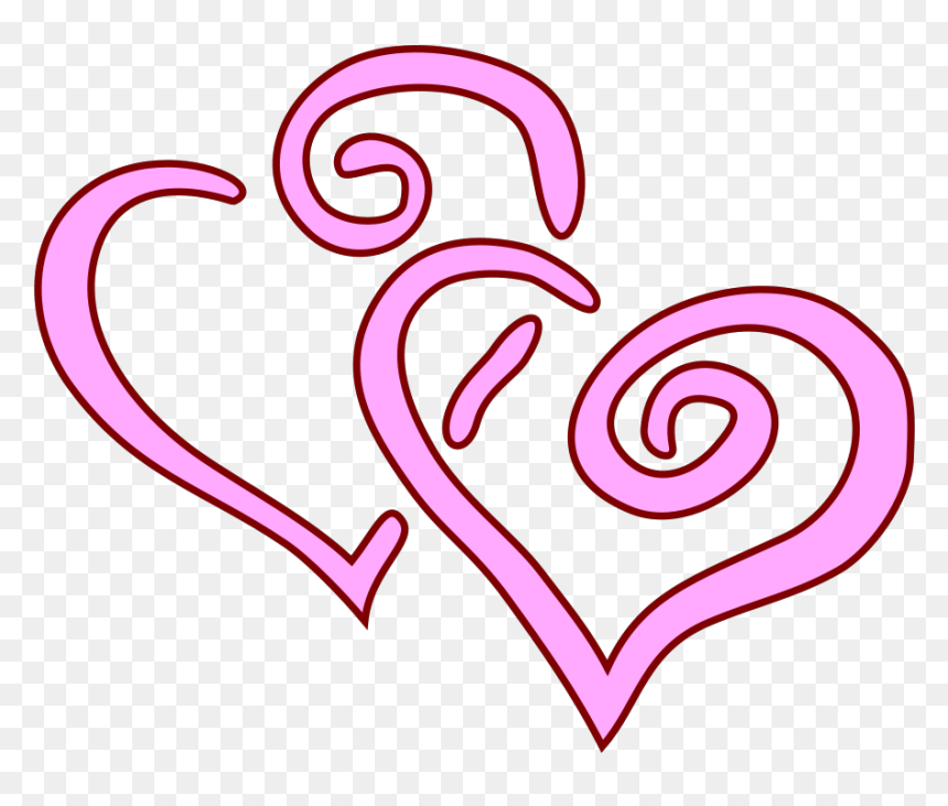 Clip Art Two Hearts, HD Png Download - macbook hearts png
