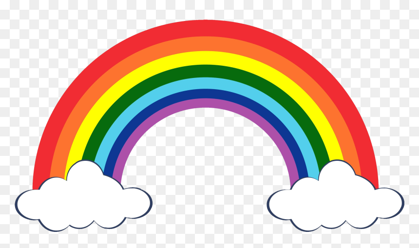 How To Draw A Rainbow - Printable Rainbow Pictures Free, HD Png Download - rainbow line png