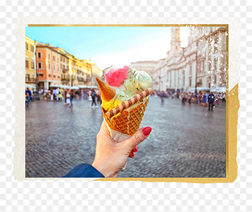 Cone - Italy Famous Ice Cream, HD Png Download - cone png