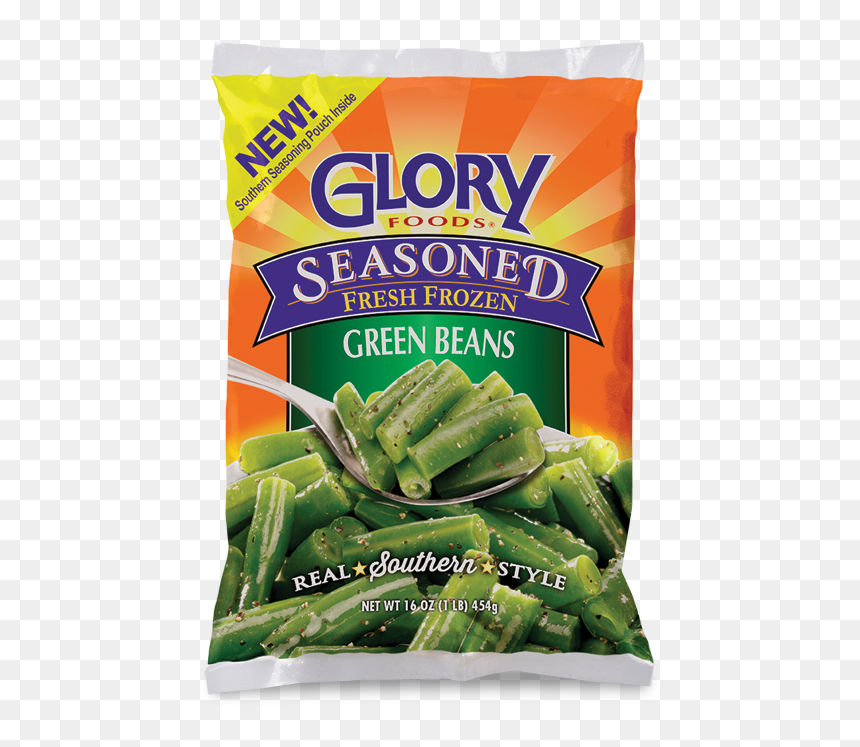 Frozen Seasoned Green Beans - Glory Foods, HD Png Download - green beans png