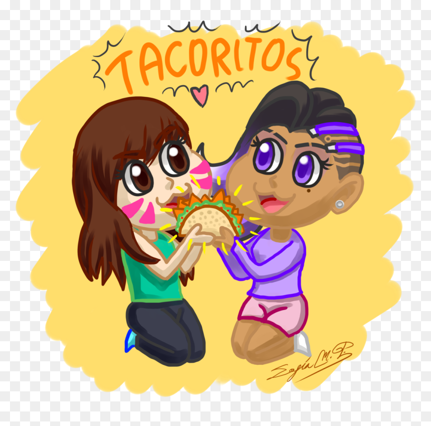 Tacos Doritos= Tacoritos - Cartoon, HD Png Download - sombra skull png