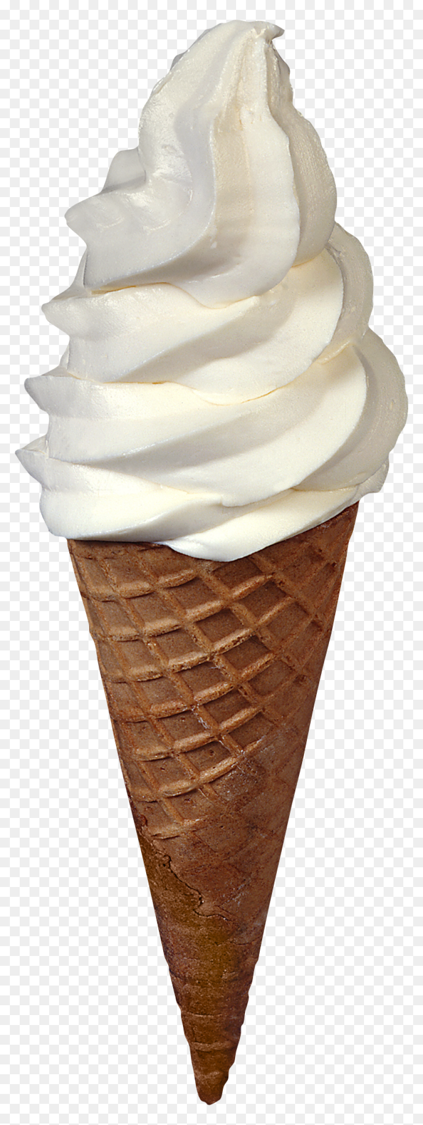 White Ice Cream Cone Png Image - Vanilla Soft Ice Cream, Transparent Png - cone png