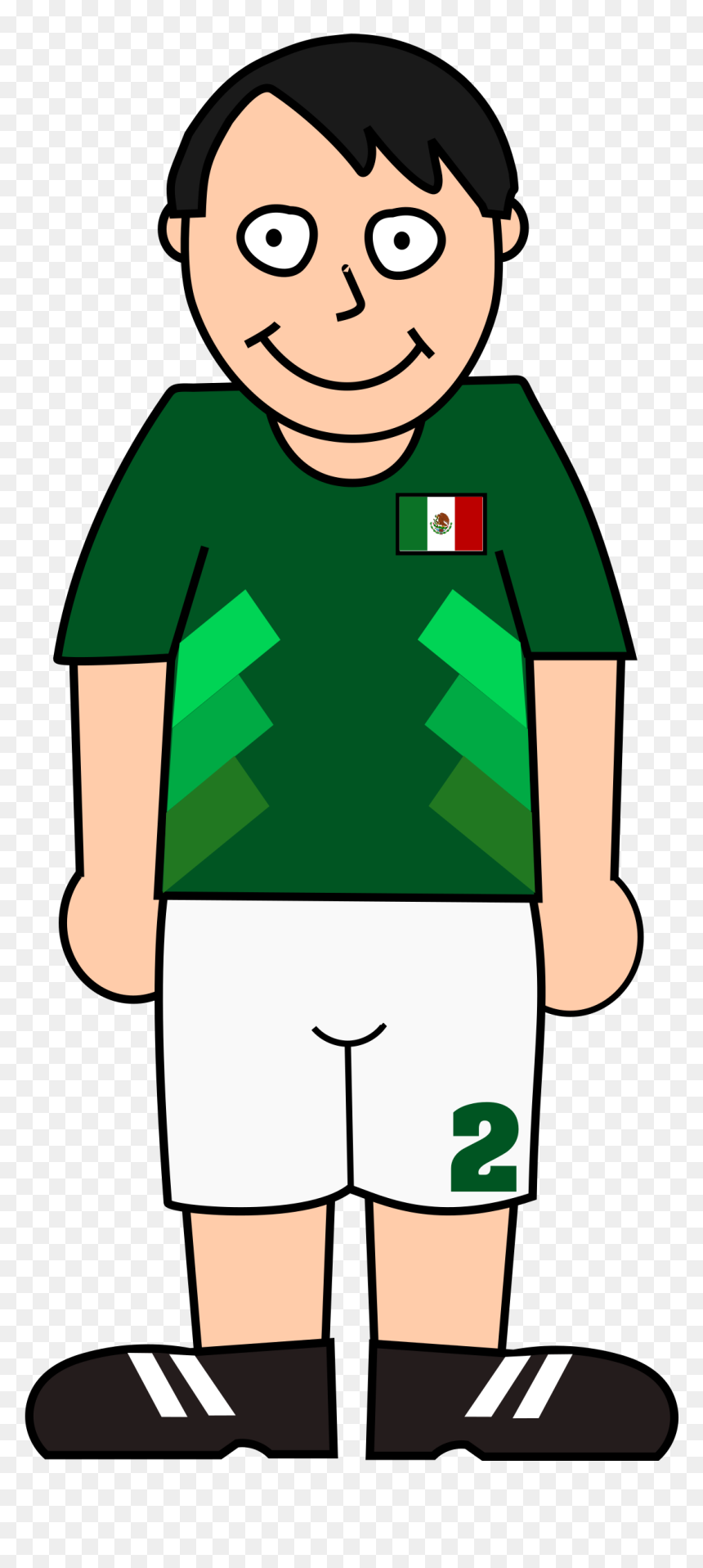 Football Player Mexico Banner Transparent Download - Standing Soccer Player Clipart, HD Png Download - football player silhouette png