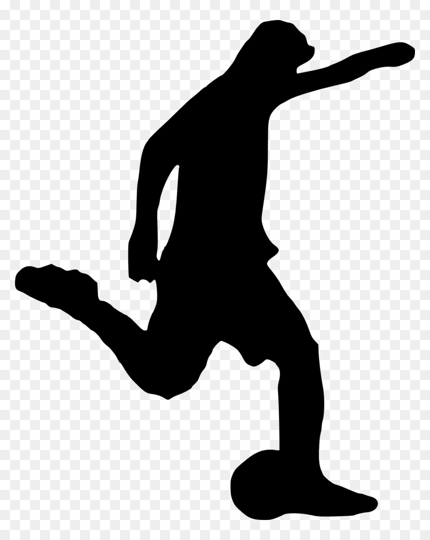Football Player Silhouette - Silhouette, HD Png Download - football player silhouette png