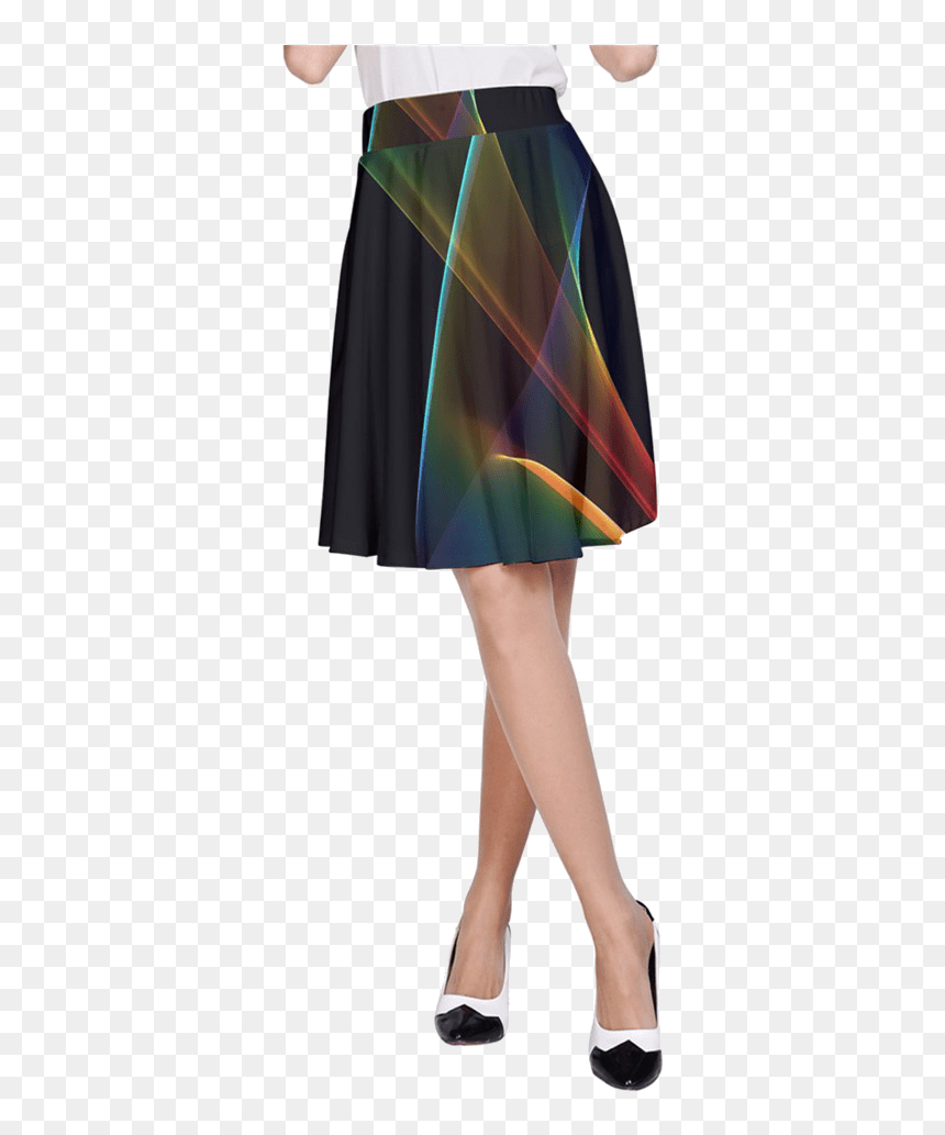 Abstract Rainbow Lily, Colorful Mystical Flower - Skirt, HD Png Download - rainbow line png