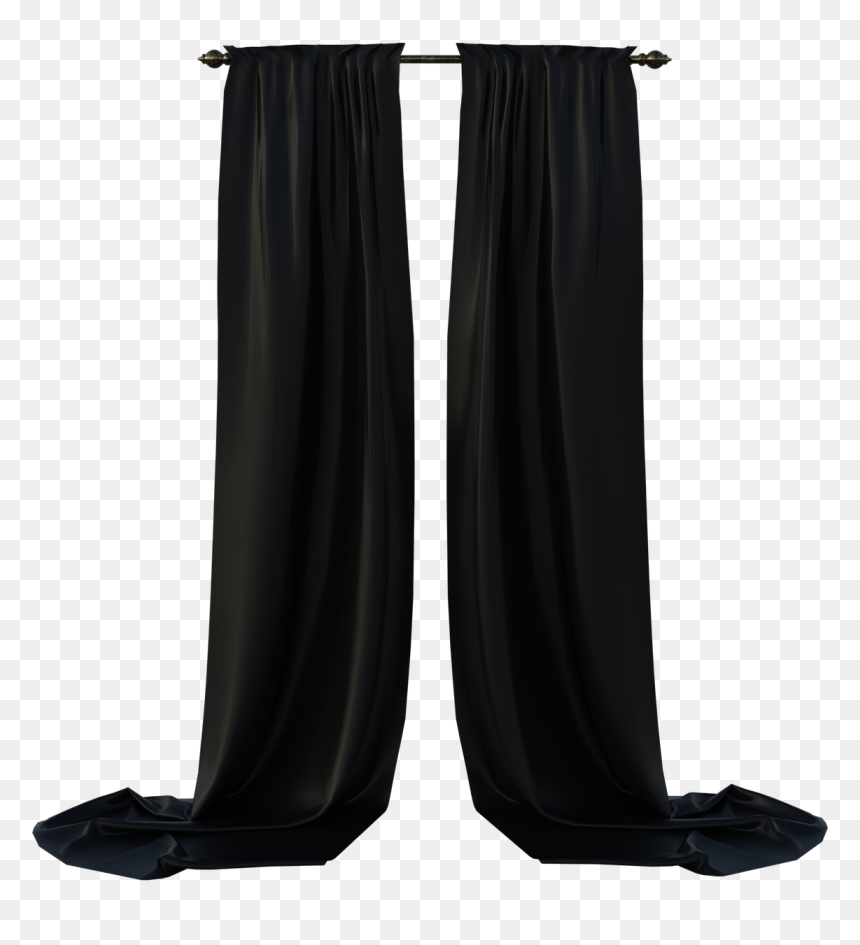 ผ้า ม่าน สี ดํา, HD Png Download - black curtain png