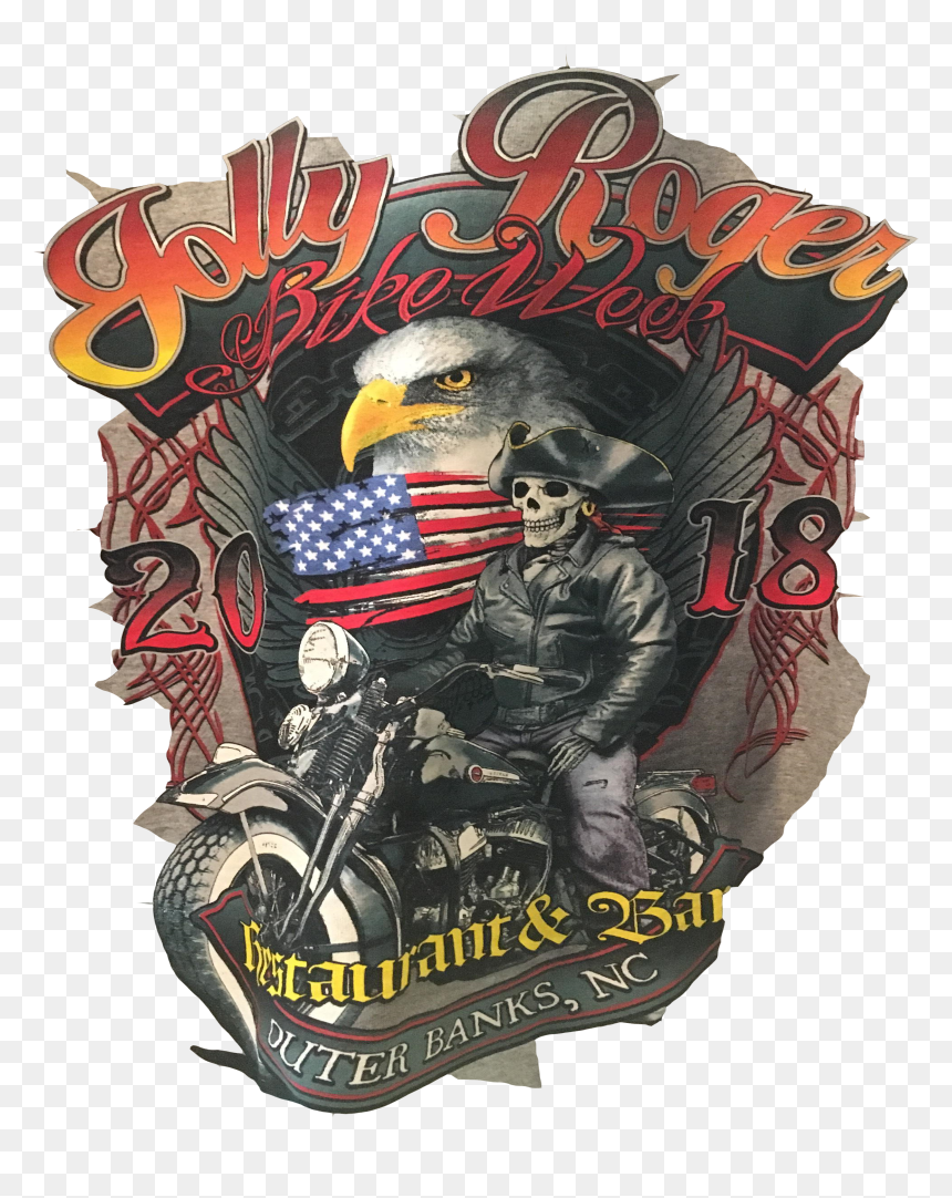 Bike Week T Shirt Jolly Roger Official - Poster, HD Png Download - jolly roger png