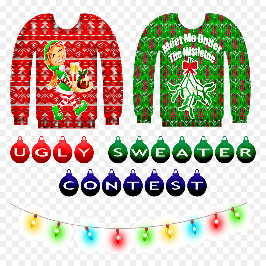 Ugly Sweater Contest Banner Clipart - Foute Kerstparty, HD Png Download - banner .png