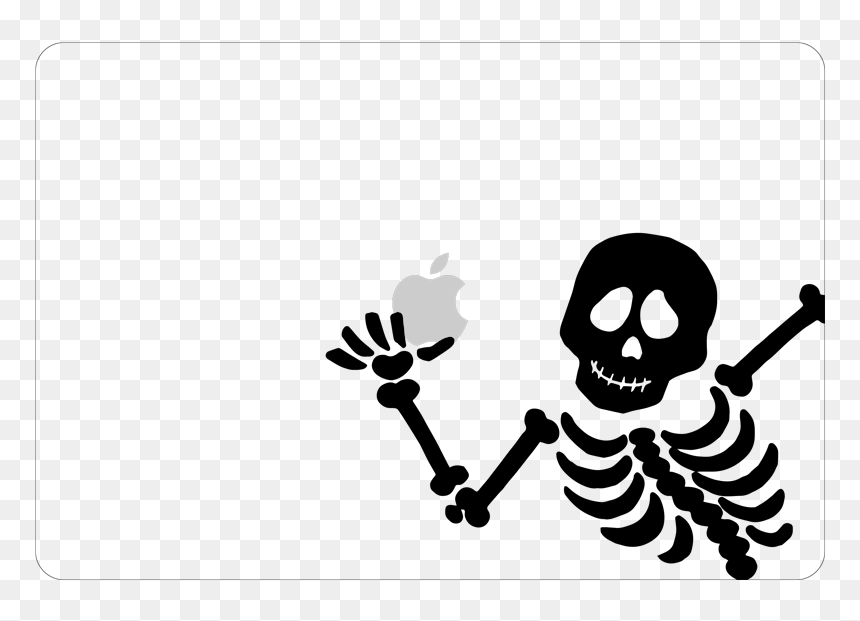 Vinyl Skeleton Decal, HD Png Download - macbook hearts png