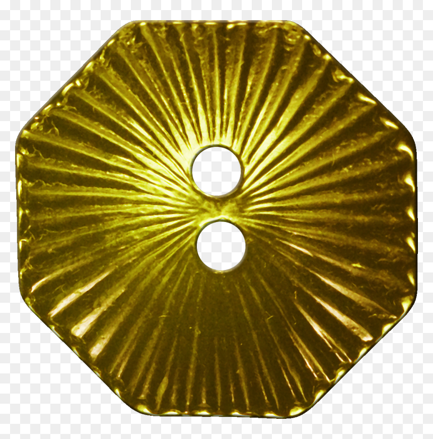 Octagonal Button With Radiating Lines, Gold - Portable Network Graphics, HD Png Download - gold lines png