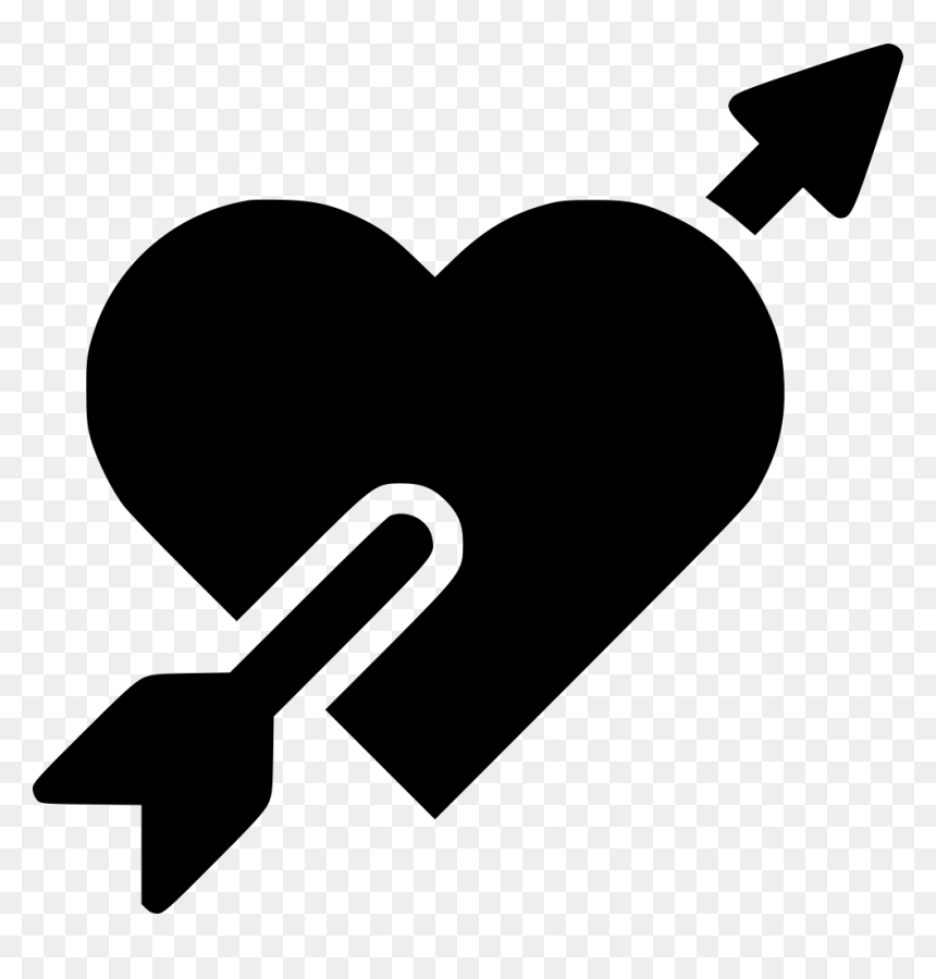 Heart Pierced By Arrow, HD Png Download - heart arrow png