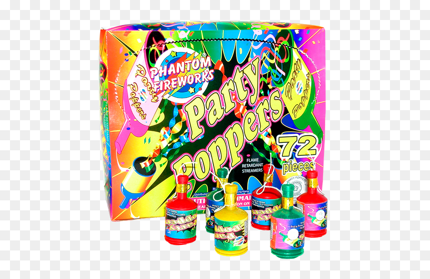 Party Fireworks Poppers - Phantom Fireworks Coupons, HD Png Download - birthday streamers png