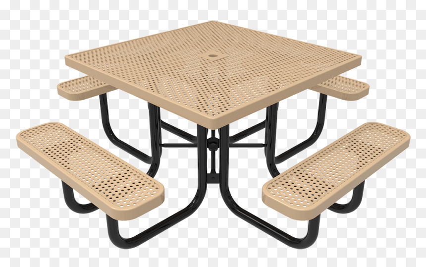 Classic Square Picnic Table - Mcdonald's Table Png, Transparent Png - picnic table png