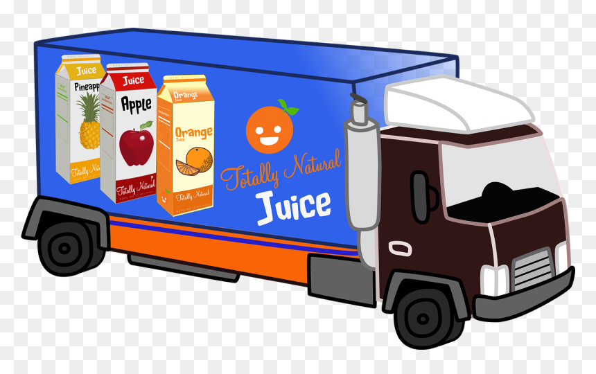 Transporte De Jugo De Naranja, HD Png Download - delivery truck png