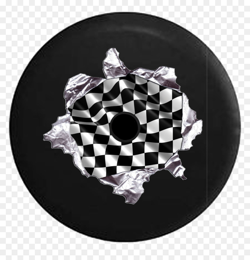 Jeep Wrangler Jl Backup Camera Racing Checkered Flag - Jeep Wrangler Usa Spare Tire Cover For Backup Camera, HD Png Download - racing flag png