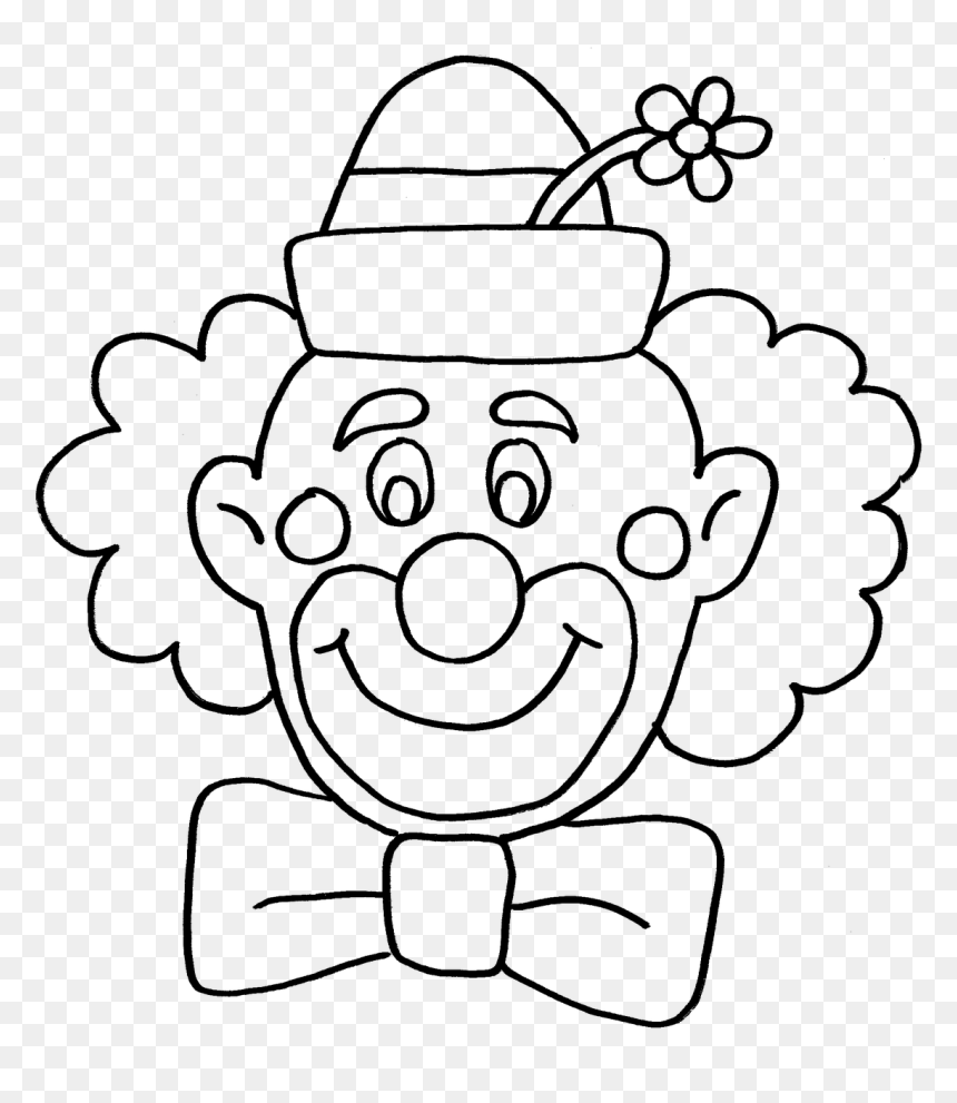 Clown Black And White, HD Png Download - clown face png