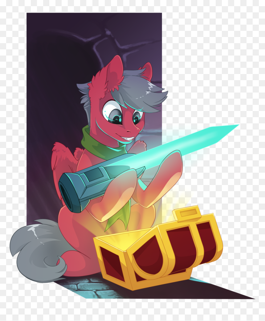 Arctic-fox, Cave, Clothes, Commission, Cyber Sword, - Cartoon, HD Png Download - cartoon sword png