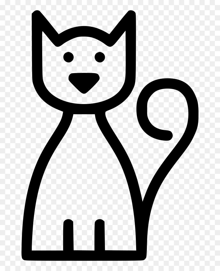 Black Cat - Cartoon, HD Png Download - black cat clipart png