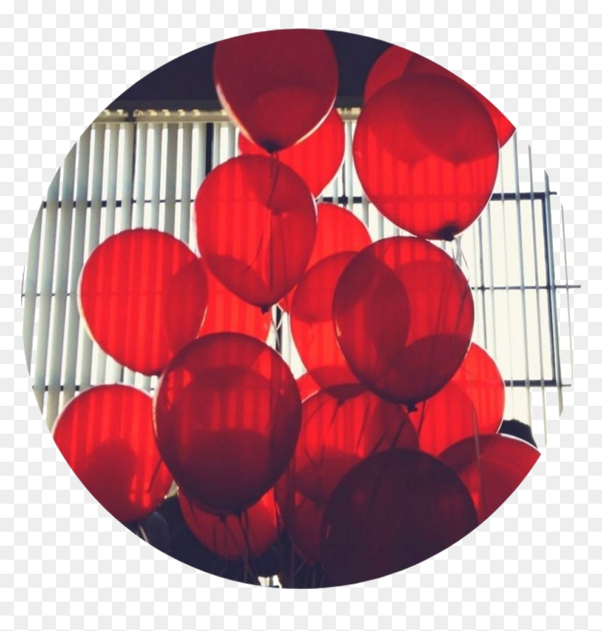 Transparent Red Balloons Png - Red Aesthetic Circle, Png Download - red balloons png