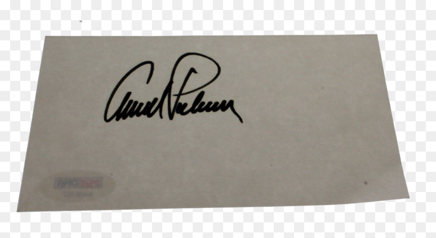 Arnold Palmer Autographed Signed Index Card Cut Signature - Calligraphy, HD Png Download - index card png