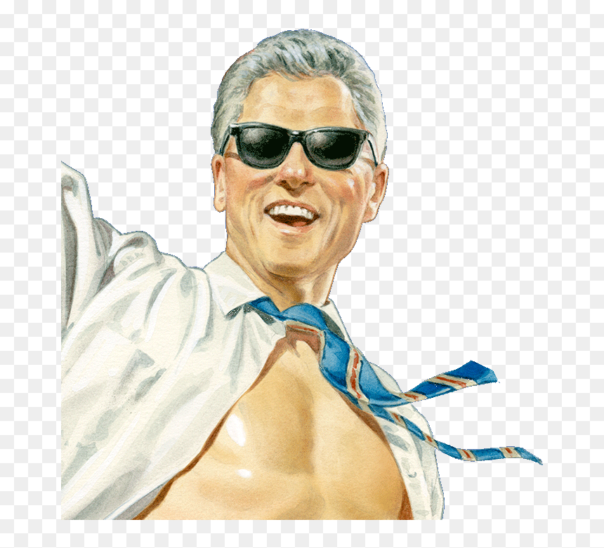 Clinton The Musical Original Cast Recording Due From - Bill Clinton Art, HD Png Download - hillary clinton head png