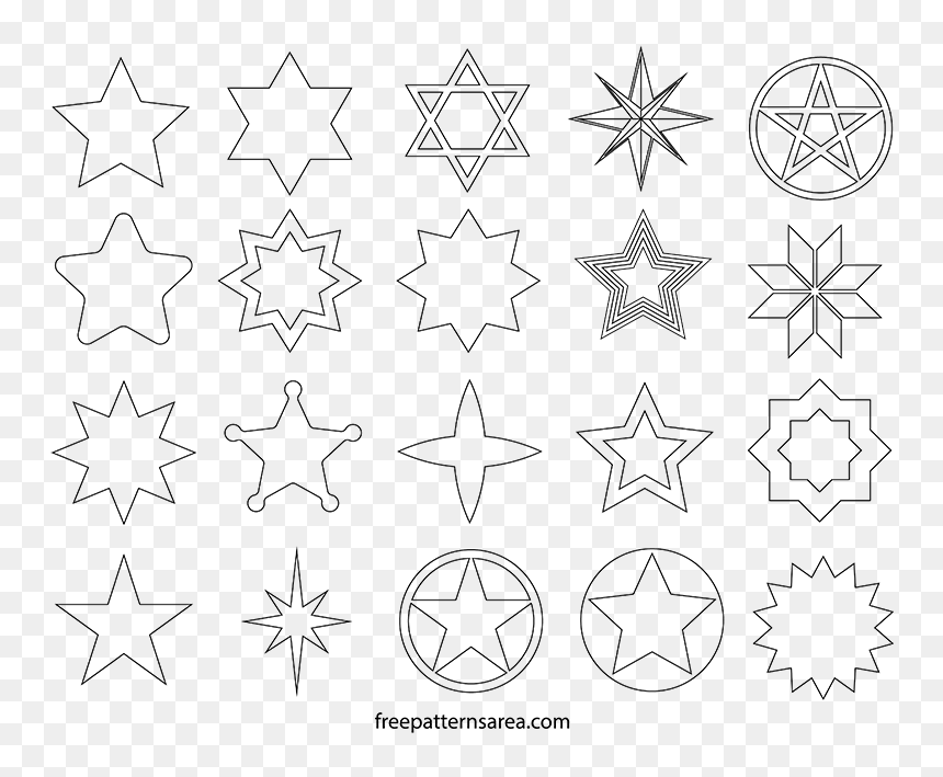 Silueta Estrella De David, HD Png Download - star shape png