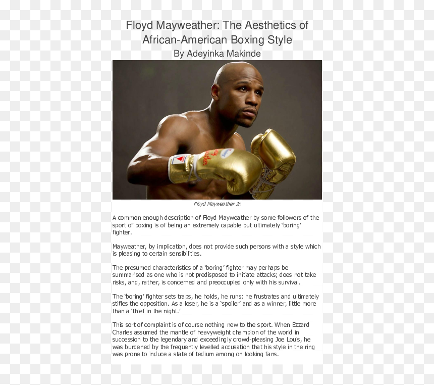 Photo Caption, HD Png Download - floyd mayweather png