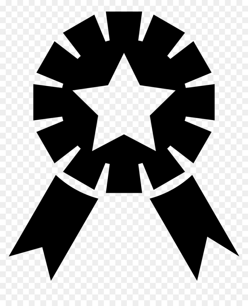 Ribbon Award With Star Shape Comments, HD Png Download - star shape png
